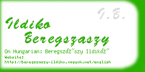 ildiko beregszaszy business card